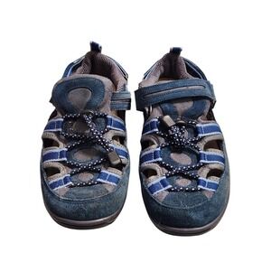 Orthofeet Women's Size 8.5 Wide‎ Leather Comfort Walking Sandals
